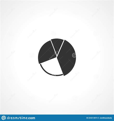 Pie Chart Sign Pie Chart Isolated Simple Icon Stock Vector