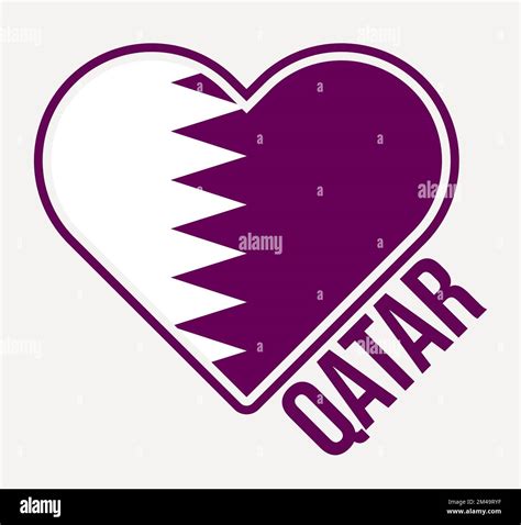 Qatar Heart Flag Badge Made With Love From Qatar Logo Flag Of The