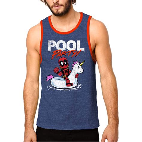 Deadpool Pool Party Mens Graphic Tank Top