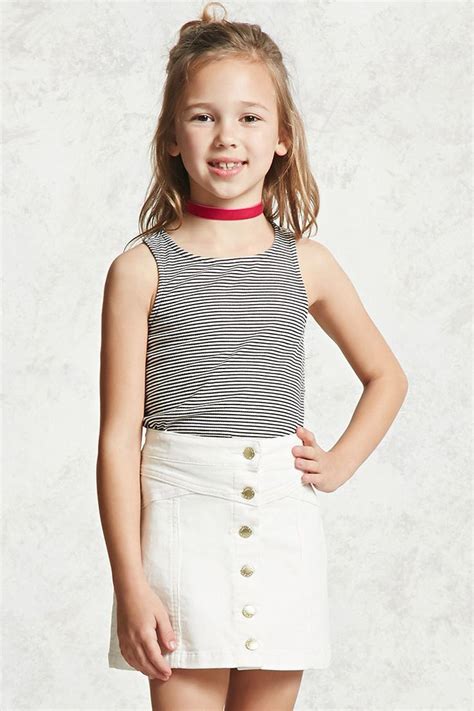 Girls Button Frontskirt Kids Skirts For Kids Tween Outfits Tween