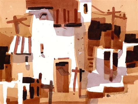 An Abstract Painting With Brown And White Colors