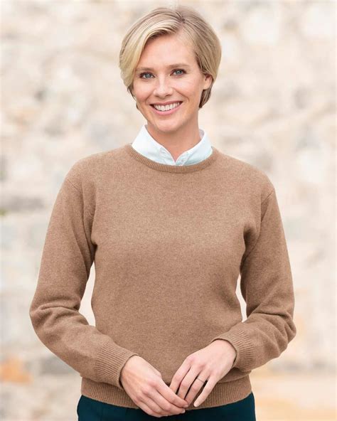 Pure Lambswool Ladies Knitted Sweater Womens Lambswool Jumper