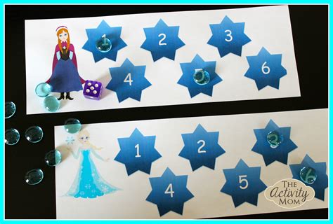 The Activity Mom Frozen Themed Dice Game Printable The Activity Mom