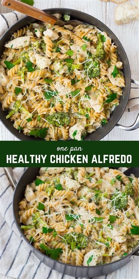Easy Chicken Alfredo With Broccoli One Pan And Healthy With Video