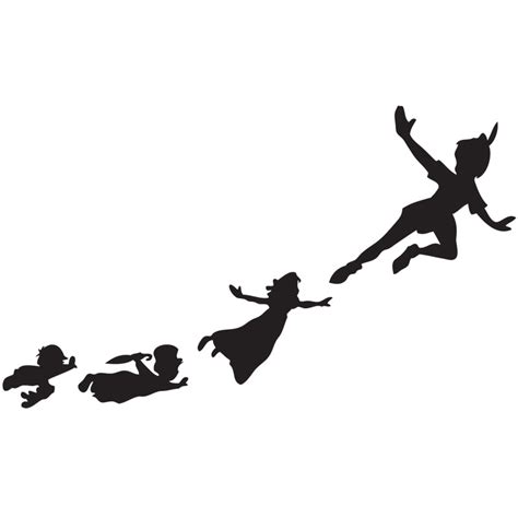 Peter Pan Silhouette Clipart - Clipart Suggest