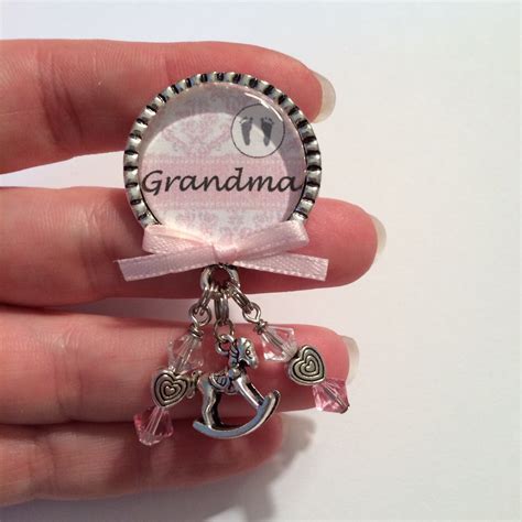 Grandma Or Grandma To Be Pin Baby Girl Personalized T