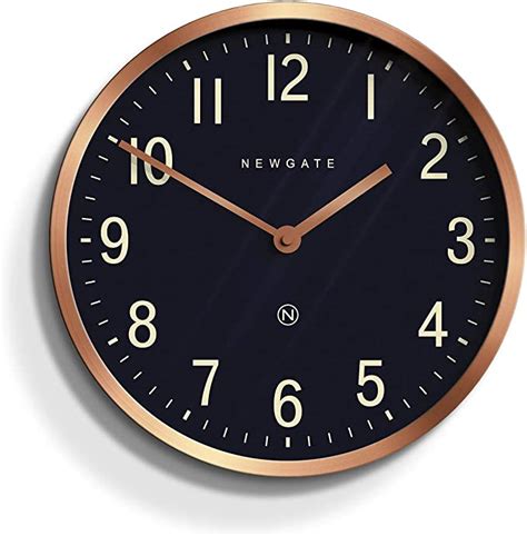 Newgate Master Edwards Wall Clock Mid Century Modern Copper Effect