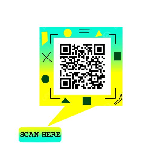 Qr Codes Clipart Hd Png Qr Code With Gradient Background And Memphis