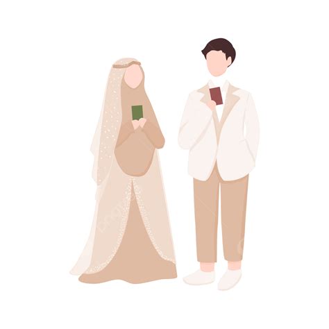 Wedding Couple Illustration Vector Hd Png Images Muslim Wedding Couple