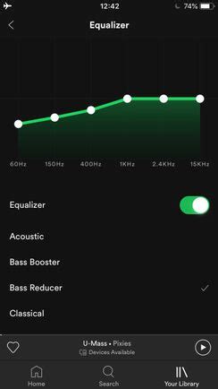 Spotify equalizer mac among other devices might help you a little. How do I use the equalizer? - The Spotify Community