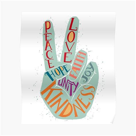 Kindness Love Hope Posters Redbubble