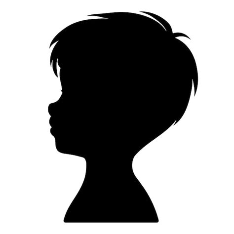 Premium Vector Boy Head Silhouette Profile Vector Illustration