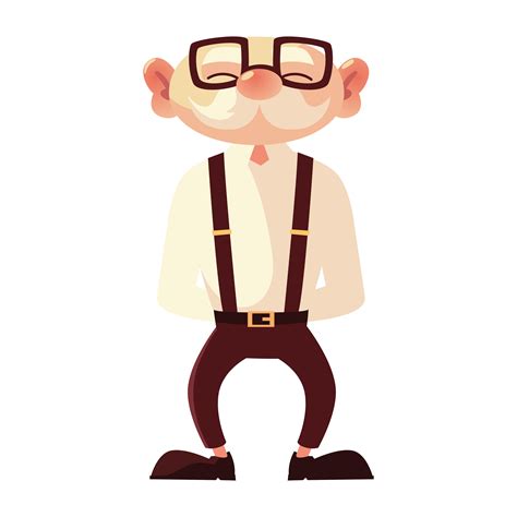 Grumpy Old Man Cartoon Character