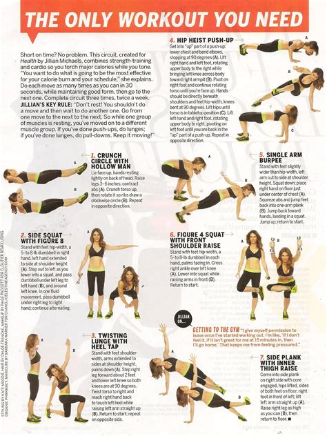 Workout From Jillian Michaels Featured In Health Magazine This Looks