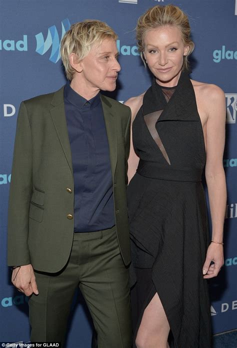 Ellen Degeneres And Wife Portia De Rossi Attend Glaad Awards Daily Mail Online