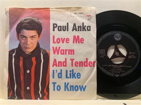 Paul Anka Love Me Warm And Tender 7 416899380 ᐈ Backbeat På Tradera