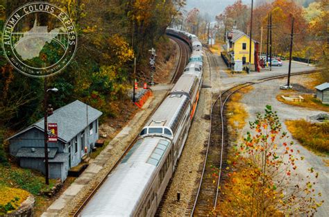 The Train Cars Autumn Colors Express Wv Train West Virginia