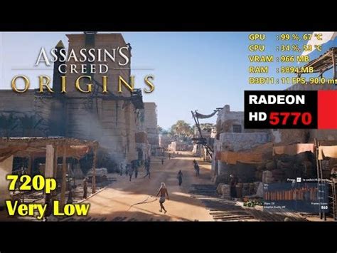 Hd Gb Assassin S Creed Origins P Very Low Settings