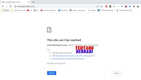 Cara Mengatasi This Site Cant Be Reached Server Ip Address Could Not Be Found Di Chrome