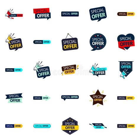 Special Offer 25 Unique Vector Designs For Marketing And Sales Stock