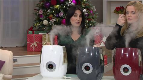 homedics ultrasonic warm and cool mist humidifier with remote on qvc youtube