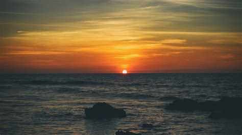 Beach Sunset Sea Sunrise 5k Sunset Wallpapers Sunrise Wallpapers Sea