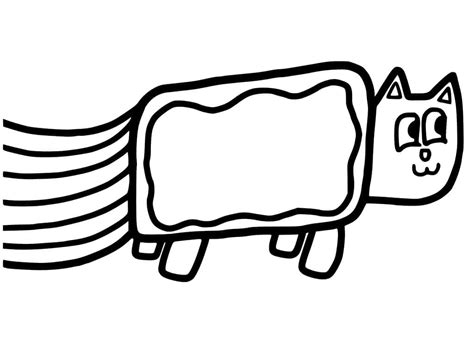 Nyan Cat Image Coloring Page Download Print Or Color Online For Free