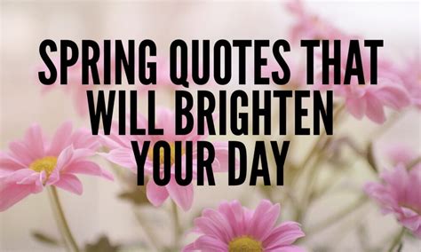 Spring Quotes That Will Brighten Your Day