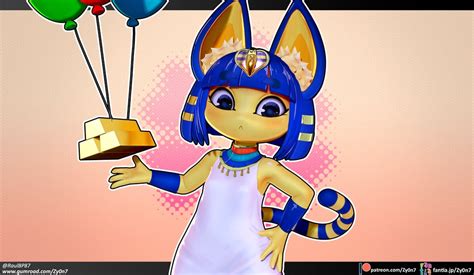 ankha render 3d print and 3d model set sfmand vrc avatarand blend