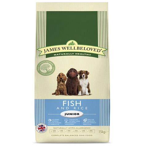 James Wellbeloved Complete Dry Junior Dog Food Fish And Rice 15kg