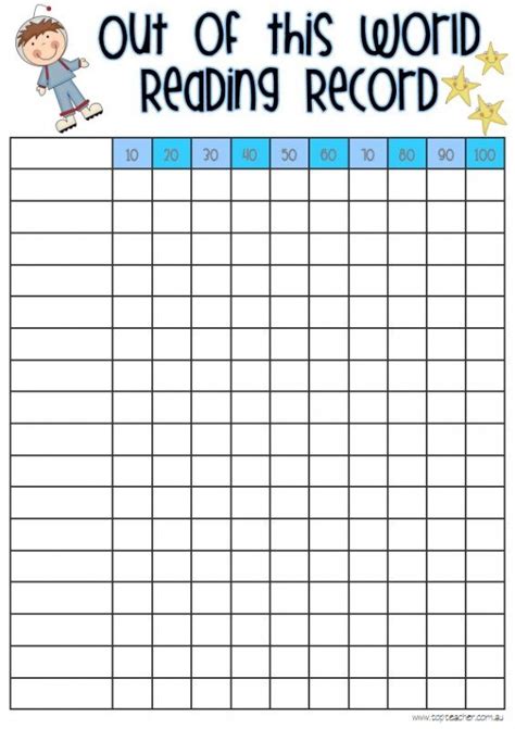 Use This Class Reading Record Sheet To Keep A Track Of The Number Of