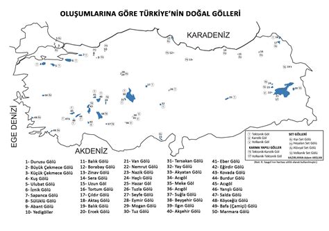 Türkiye nin Doğal Gölleri Haritalar Coğrafya Sitesi