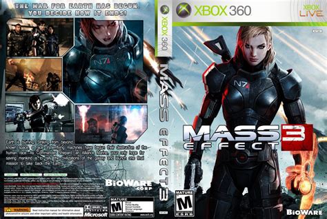 Mass Effect 3 Femshep Xbox360 Cover Xbox 360 Game Covers Mass