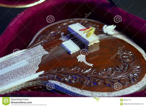 Sitar A String Traditional Indian Musical Instrument