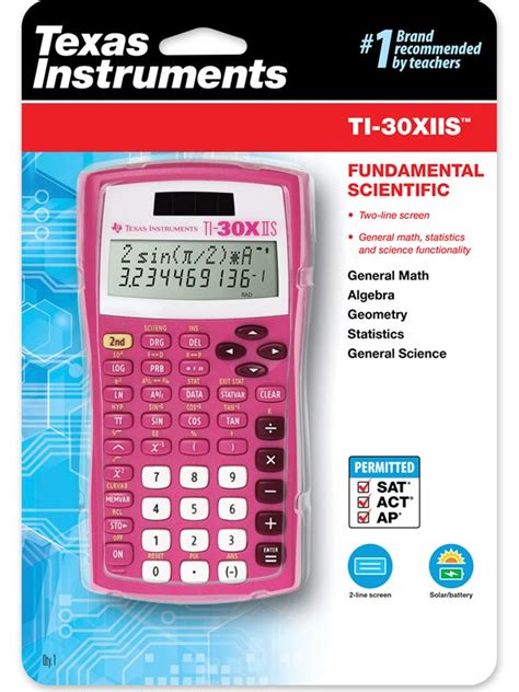 Texas Instruments Ti 30x Iis 2 Line Scientific Calculator Pink