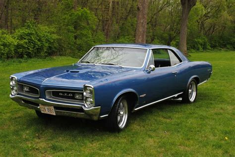 1966 Pontiac Gto Tri Power Correct Barrier Blue Exterior 4 Speed