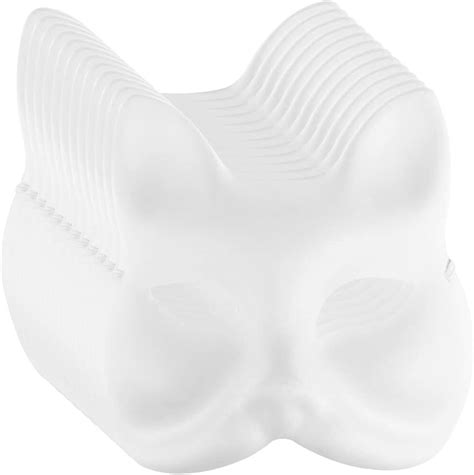 Amazon Com Toyandona Fox Masks Pcs Diy Fox Mask White Paper Masks Blank Fox Masks Paintable
