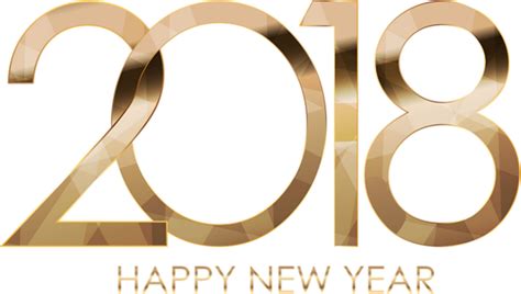 2018 Png Tube Nouvel An Happy New Year Gold
