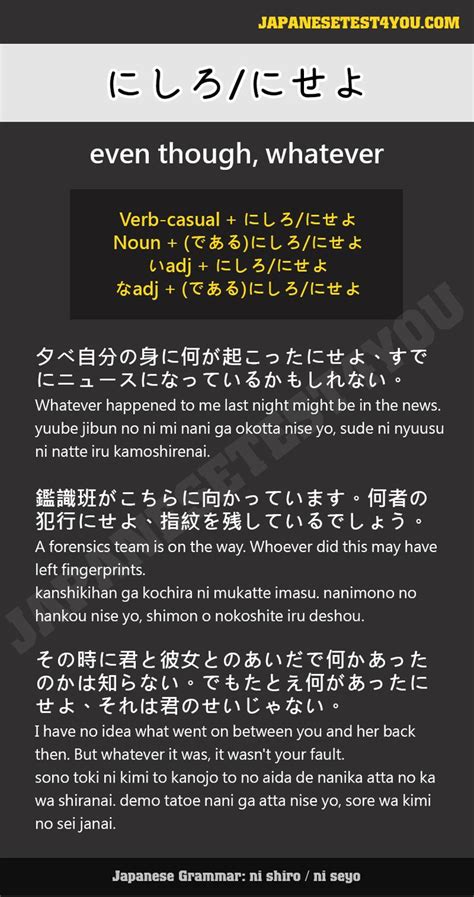 Learn Japanese Grammar にしろにせよ Ni Shironi Seyo Langue Japonaise