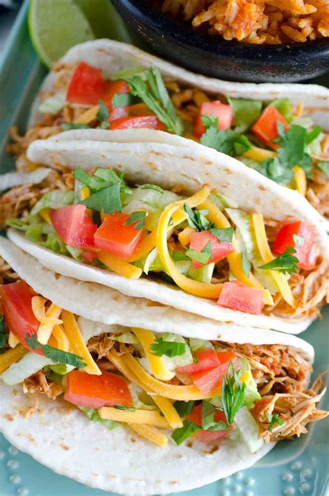 Crockpot Chicken Tacos Ready In Just Great For Cinco De Mayo