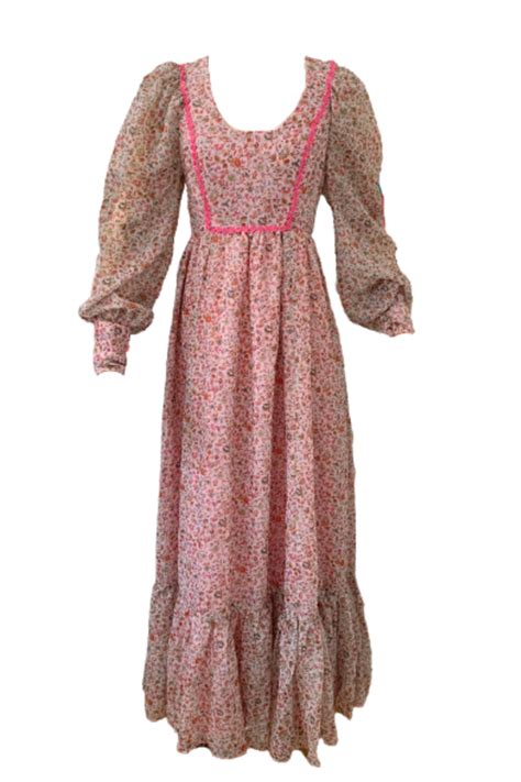 Rent 1970s Pink Prairie Dress Vintage Hurr