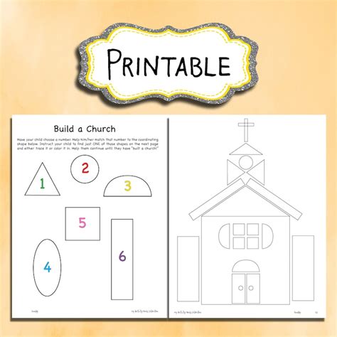Build A Church Printable Worksheet For Kids Nondenominational Christian