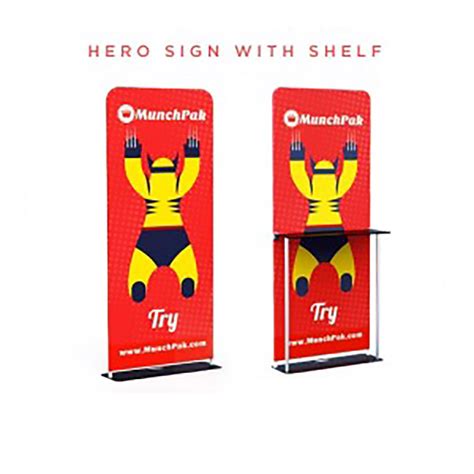 Hero Sign Fabric With Shelf