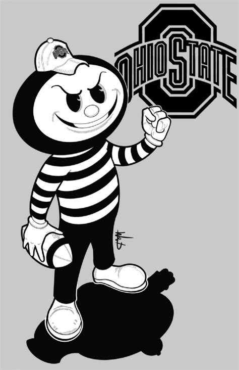 Brutus Buckeye Ohio State Mascot In Brett Woods Brett Woods Art