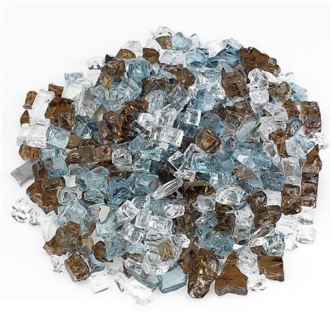 American Fireglass Bali 10 Lb 5 Inch Reflective Fire Glass In Brown Blue Bed Bath And Beyond