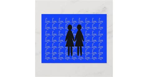 Lesbian Love Silhouettes Postcard Zazzle