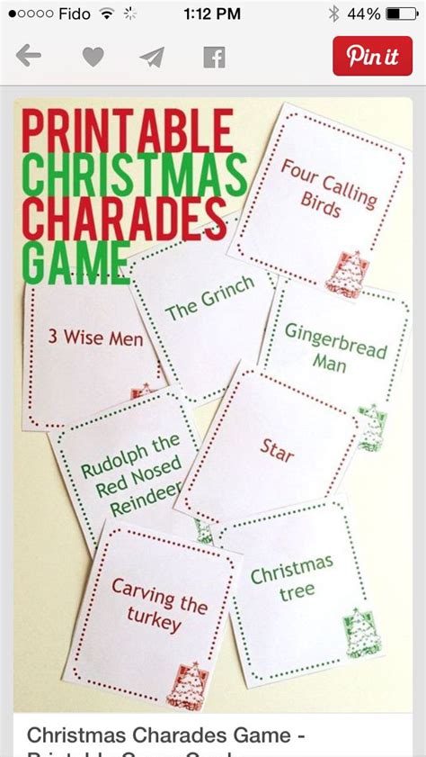 christmas charades christmas charades game christmas charades christmas games