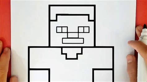 Como Dibujar A Steve De Minecraft Youtube