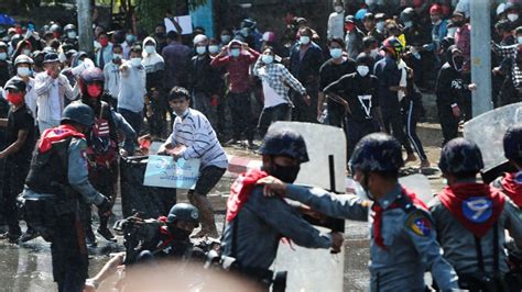 Myanmar Forces Fire Rubber Bullets Warning Shots At Protesters FBC News