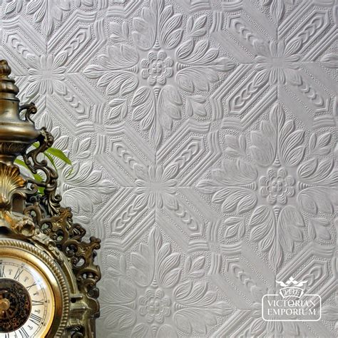 Anaglypta Wallpaper With Flower And Leaf Trellis Design Style Ve648